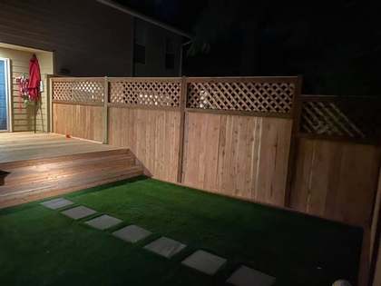 Cedar deck & privacy fence — custom build